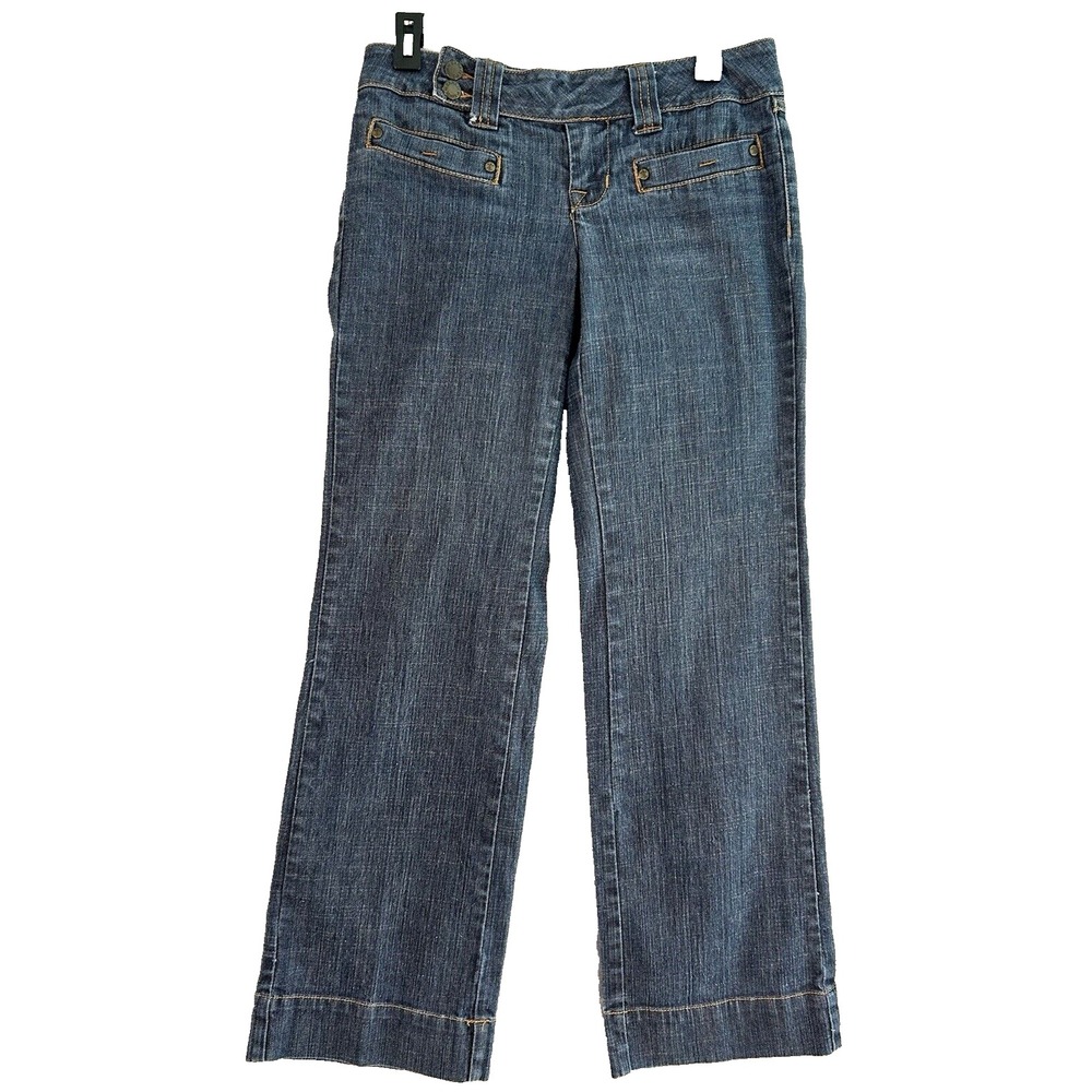 Zana Di Womens Jeans Flare Stretch Size 7 Low Rise WIDE Leg Y2K 70's Style‎ VTG
